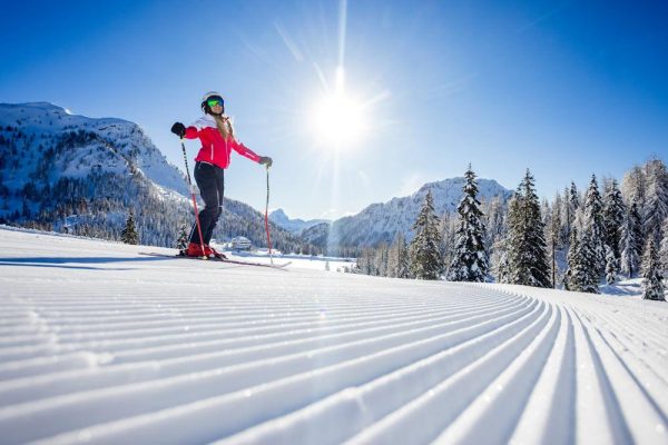 die erste Spur in diese herrlichen Piste